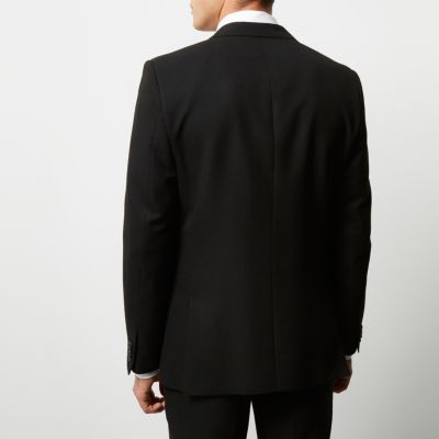 Black slim fit suit jacket